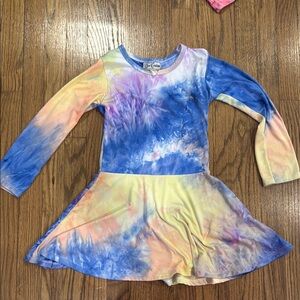Dori Creations Colorful Tie-Dye Long Sleeve Dress